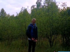 Outdoor Twink Peeing in the Woods