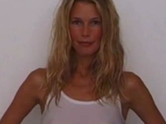 Claudia Schiffer's See-Through Shirt Exposes Her Nipples