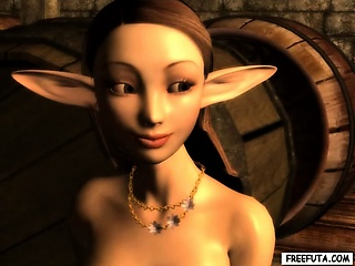 Hentai 3d elf dickgirl gets handjob and fucking