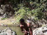 Latin twink studs get horny splashing in the river