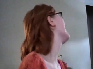 Shy redhead gives great blowjob Cindi