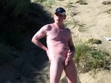 Naked Exhibitionist on the Beach