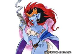 Famous Demona and gargoyles cartoon orgy