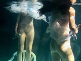 Siskina and Polcharova are underwater gymnasts