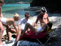 extreme wild public family therapy beach orgy