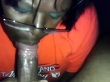 Ebony T Girl Giving Head To POV Till Cumshot