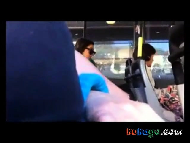 PUBLIC BUS ADVENTURE: I show my hard cock to a sexy cutie lady...she can