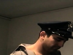 Uniform straight amateur jerking off