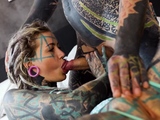 Tattooed Anuskatzz gets fucked balls deep in her ass