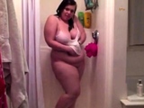 Sexy BBW Stripping in the shower - CassianoBR