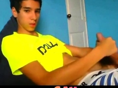 Latino Twink Shows Off When Jerking