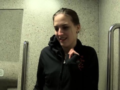 Amateur honey peeing in public