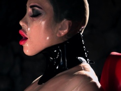 Beautiful Brunette Big Boobs Rides Fake Cock