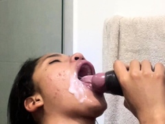 Amateur facial cumshot by big cock