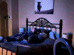 Pink labia close up of naive brunette