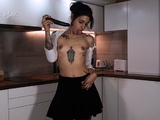 SMALL TIT BRUNETTE TATTOOED TEEN GIRLFRIEND CAUGHT IN SHOWER