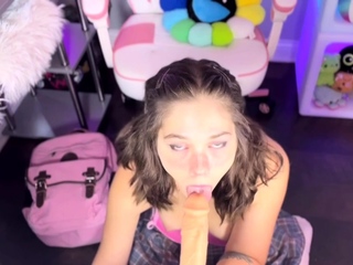 Stacked brunette goes solo toys and masturbation