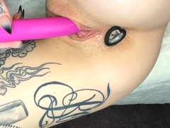 Girls Out West Amateur double toy masturbation