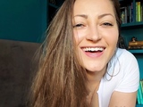 Beautiful teen brunette Jessica Sinn masturbates