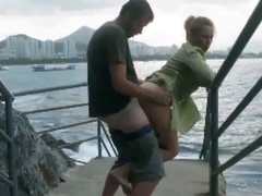 Outdoor Sex by the Water with a Hot Blonde