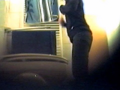Girl Using The Toilet And Filmed By Voyeur 1