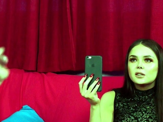 Naughty voyeur tempting guy for show