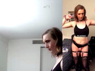 Slender crossdresser webcam solo