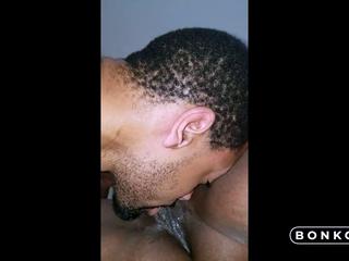 Eating My Black BBW Girlfriend's Pussy at Home