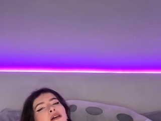 Adrianna's mammoth fun bags excite, as she plays with