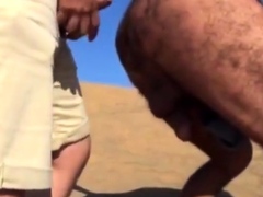 Bareback Outdoor Adventure With A Stranger On A Dune